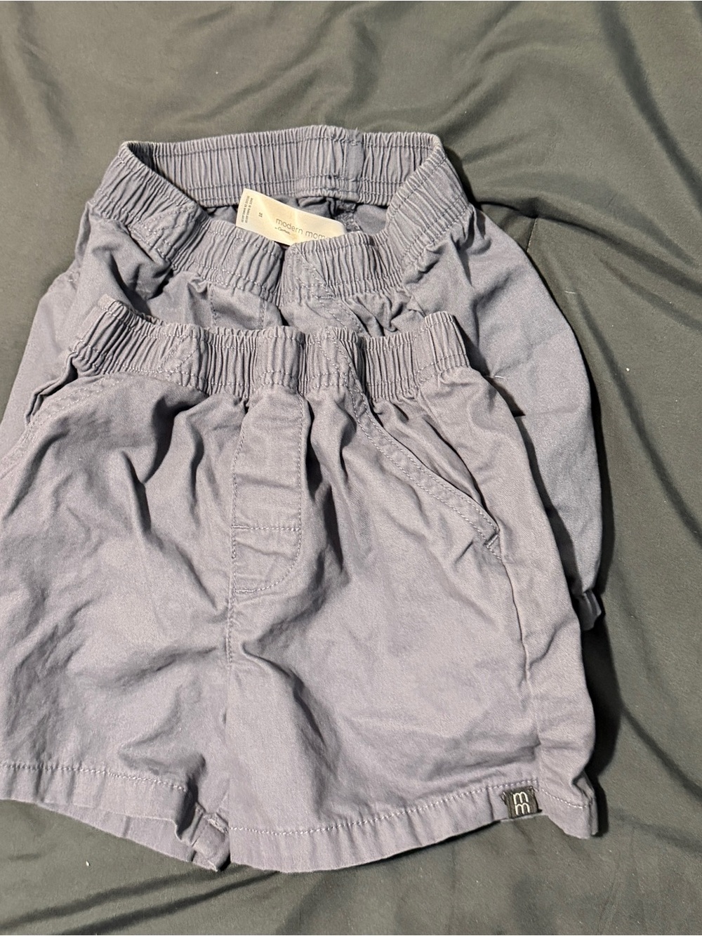 Mini Boden Boys Slate Blue Elastic-Waist Shorts